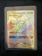 Charizard & Braixen GX (251/236) Cosmic Eclipse Secret Rare Rainbow Pokemon Card