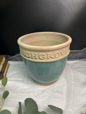 High Grove quality Stone Teal Glazed Plant Pot Indoor Outdoor Use