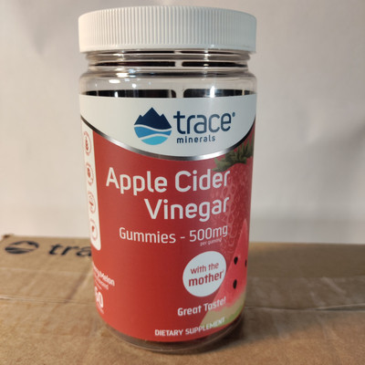 Trace Apple Cider Vinegar Gummies (500mg) Strawberry Melon 60 gummies