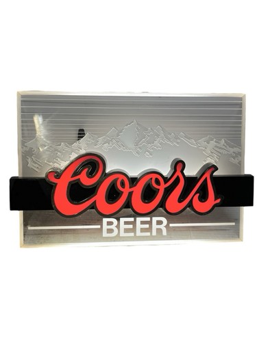 Vintage Coors On Tap Rocky Mountains Lighted Beer Sign Works 11.5”X 17”