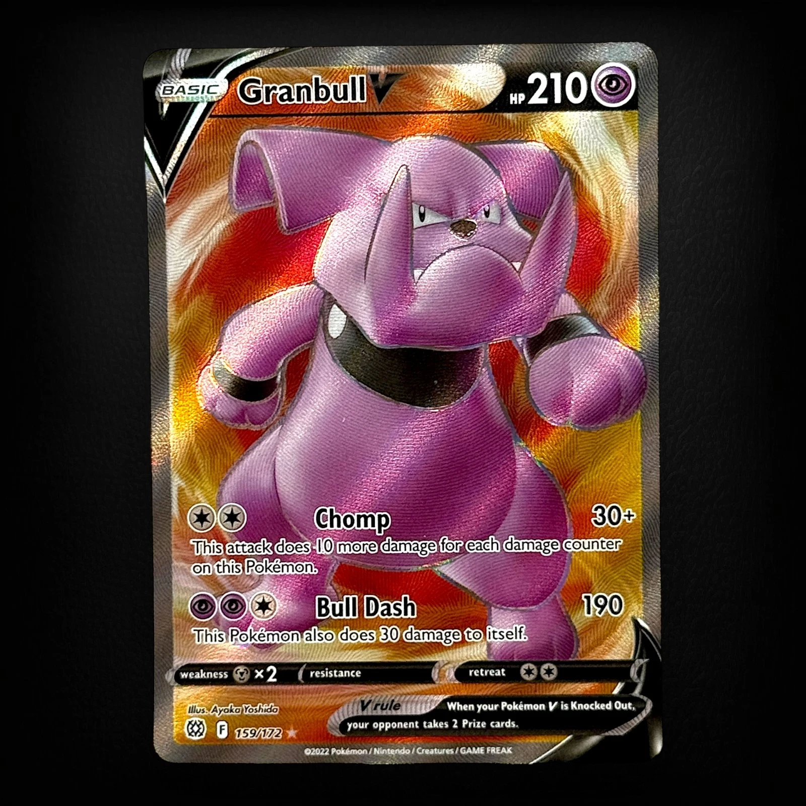 Pokemon TCG SWSH09: Brilliant Stars Granbull V (Full Art) #159/172 Ultra Rare NM