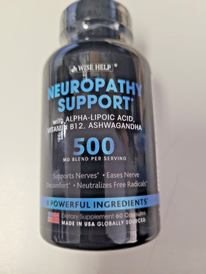 Wise Help Neuropathy Support   500mg Blend   60 Capsules   Exp 10/2027