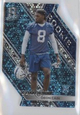 2018 Panini Spectra Rookies Neon Blue Prizm Die-Cut 1/35 Deon Cain #159 0c6