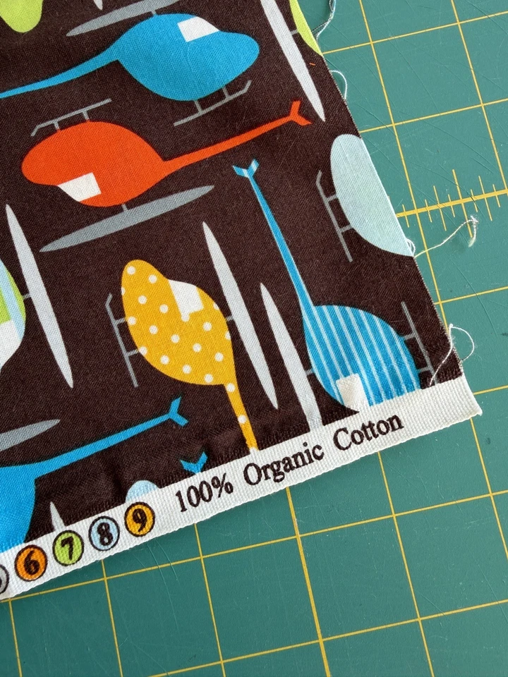 Ann Kelle Robert Kaufman Ready Set Go 100% Organic Helicopters OOP 24” Length - Image 3 of 4