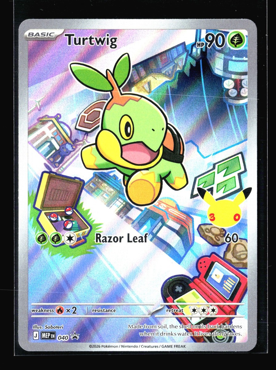 ポケモンカードゲーム TTT Turtwig MEP 040 # First 1st Partner 30th Anniversary Pokemon Card