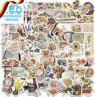 100 StÜCk Vintage Sticker Set - Wasserdichte Aesthetic Sticker FüR Journal, Scra