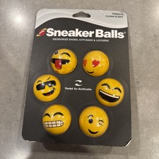 Sneaker Balls 6 Pack Emoji Shoe Freshener TX3 Odor Blocker New Sealed