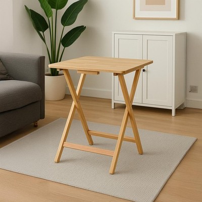 Klappbarer Snacktisch Naturholz TV Seite Laptop Kaffee Tee Picknick tragbar