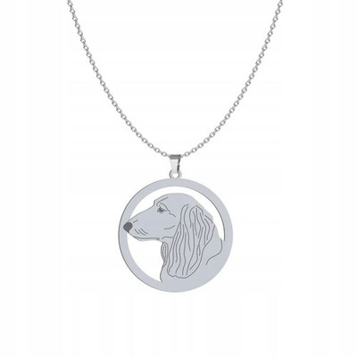 Sterling Silver Dachshund Longhair Necklace Jewelry Women Gift Engraving