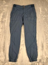 Athleta Pants Womens 4 Blue Nylon Jogger Elastic Waist Cuffed Travel Casual