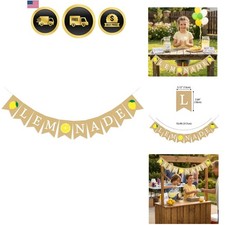 Lemonade Stand Banner for Kids   Rustic Lemonade Banner Sign for Lemonade Sta...