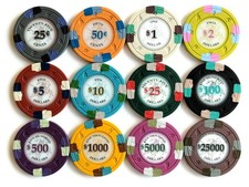New Bulk Lot of 300 Poker Knights Poker Chips - Pick Denominations!