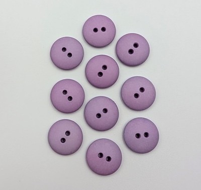 10 x Vintage Flieder Hell Lila Matt Kunststoff Zweiloch Knöpfe 18 mm Größe 28