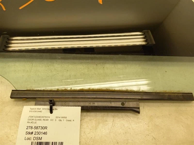 12-19 TOYOTA YARIS HATCHBACK PASAJERO PUERTA TRASERA DERECHA CRISTAL 68130-52350 Foto 2 de 4