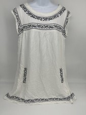 BB Dakota Boho Embroidered Babydoll Mini Dress Med
