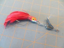 Vintage The Weezle In Line Spinnerbait - Rosso e Bianco - 4 1/2 pollici