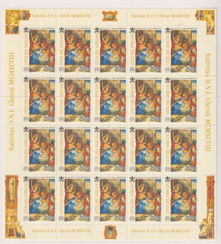 Vaticano 1998 Natale foglio cpl. di 20 esemplari (Cod.7227) - Afbeelding 1 van 1