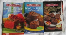 Lot of 3 Omaha Steaks Good Life Guide & Cookbook Paperbacks