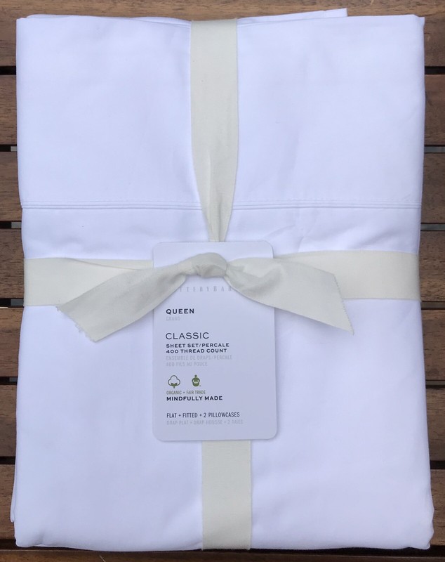 Pottery Barn CLASSIC 400-THREAD-COUNT SHEET SET,  White Size Queen, W/$139.00Tag