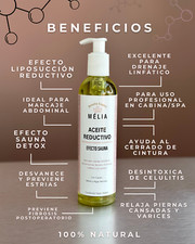 LIPO ACEITE REDUCTOR 8.45 Oz EFECTO SAUNA, HERBAL SLIM FAT REDUCTOR Melia Beauty