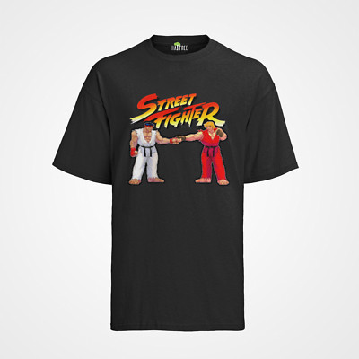 Retro Street Fighter Herren Shirt  Team Ryu VS Ken Capcom Arcade Bio S-XXXL