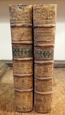 1758 DICTIONNAIRE L'HISTOIRE - L'ABBE ADVOCAT - 2 VOLS SET FULL LEATHER BINDING
