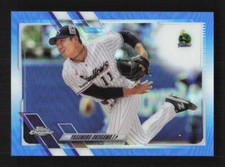 Yasunobu Okugawa 2021 Topps Chrome NPB Blue Refractor Yakult Swallows #/150 #13