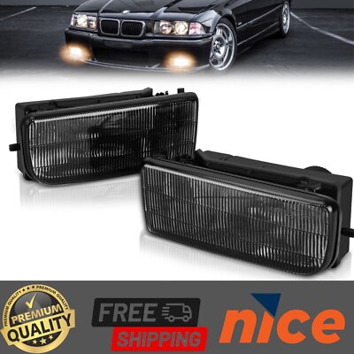 Fog lights For BMW E36 M3 3 Series 1992-1999 Selected Models Smoke Lens 1 Pair