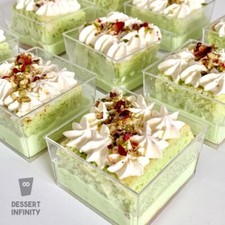 50 PCS Clear Plastic Reusable Party Shot Glasses Dessert Cups Cheesecake 140ml