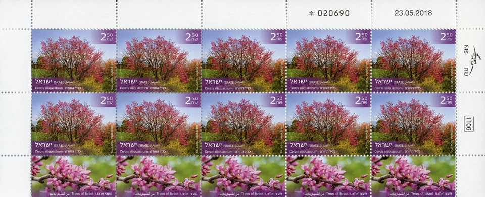 Israel 2018 MNH Trees of Israel 3x 10v M/S Flowers Plants Nature Stamps - Image 2 of 3