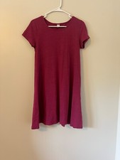 Old Navy Linen Blend Short Sleeve Knit Swing Dress Size Medium