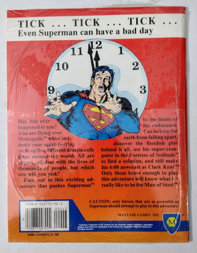 Módulo de rol DC Heroes - Cuenta regresiva para Armagedón protagonizado por Superman - Nuevo + Sellado Foto 2 de 2