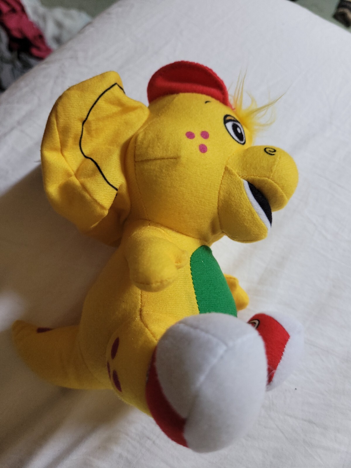 Toy Factory Barney And Friends BJ Plush Yellow 8 inch Dinosaur Stuffed