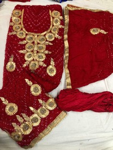bandhani suits in silk