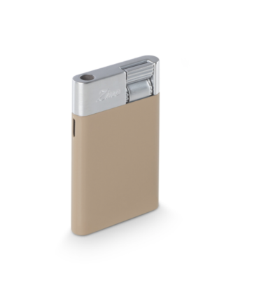 Zino ZS Jetflame Cigar Lighter, Shiny Beige & Brushed Chrome