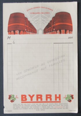 Invoice BYRRH the largest winery in the world Vin quinquina illustrated 69