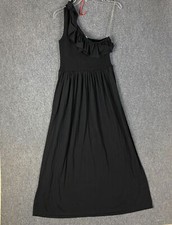 Derek Heart Dress Women's Large Maxi Polyester Blend Black L