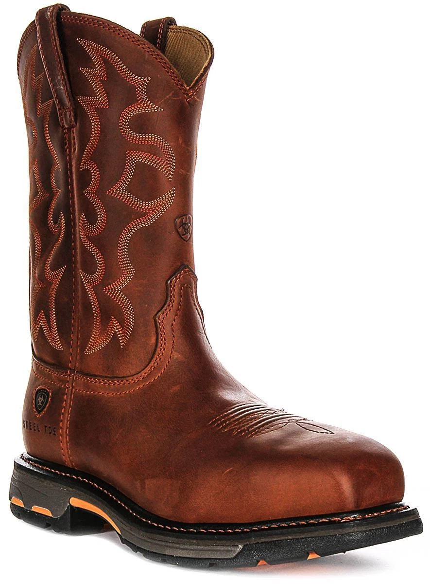 ARIAT Botas De Trabajo Groundbreaker Con Punta De Acero Impermeable Y Cuadrada Ancha Para Hombre