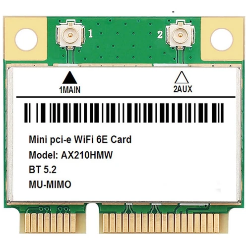 AX210HMW Mini PCIe Network Card 3000Mbps for WiFi 6E 802.11ax Bluetooth Wireless