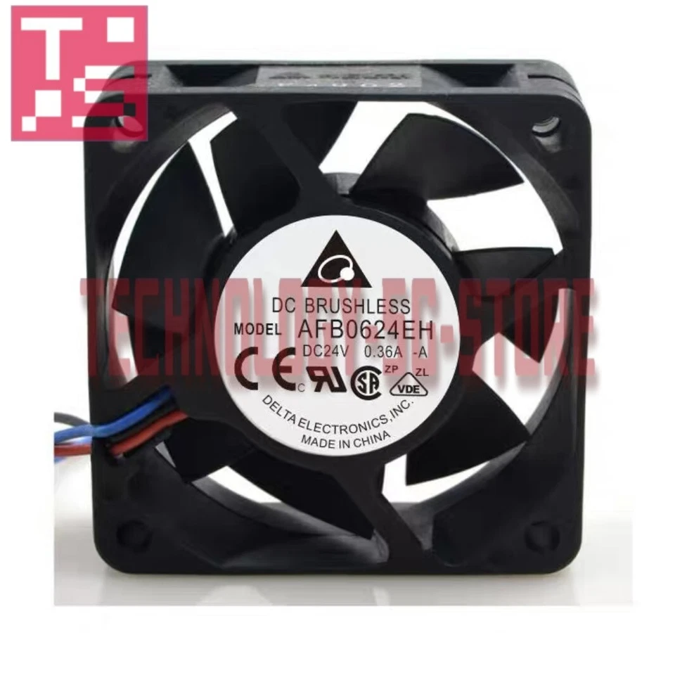 Delta AFB0624EH-A 24V 0.36A Double Ball Cooling Fan# 1pcs New In Box - Image 2 of 4