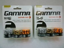 NEW TWO PACK GAMMA SAFARI OG TENNIS RACQUET SPORTS OVERGRIP TAPE PICKLEBALL