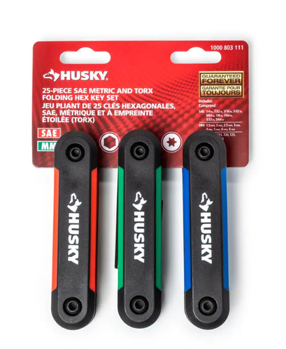 NEW Husky 149798 SAE/Metric & Torx Folding Hex Key Set (3-Piece) - Picture 7 of 8