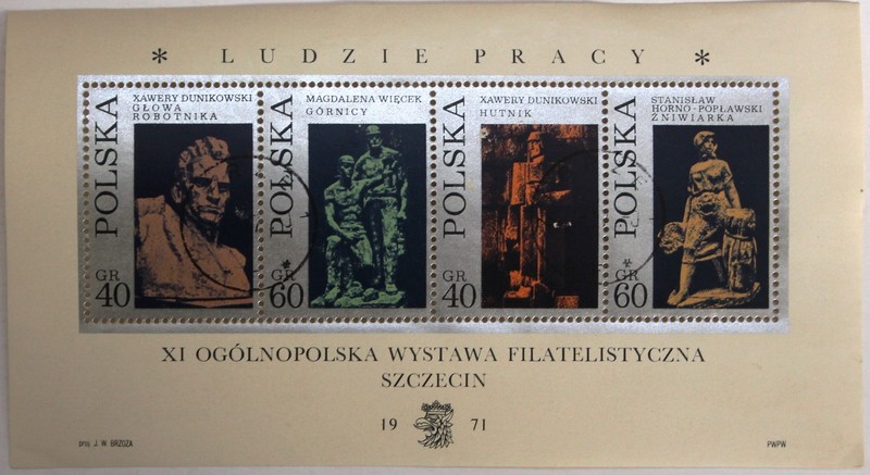 1971 Poland - Ludzie Pracy - Art Sheet - Cancelled