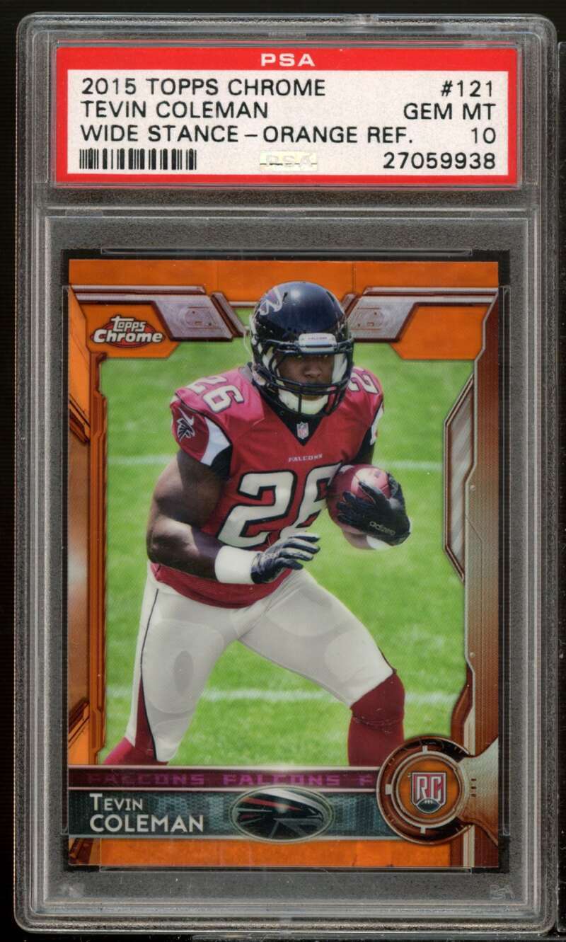 Tevin Coleman Topps Chrome #121 Orange Refractor