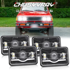 For Nissan 720 1983 1984 1985 1986 4pcs 4x6 inch LED Headlights Hi-Lo Beam DRL