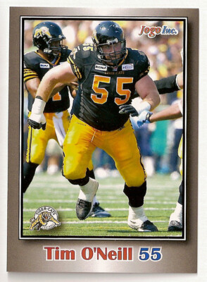Tim O'Neill 2012 Jogo CFL card #70 Hamilton Tiger-Cats  Calgary Dinos