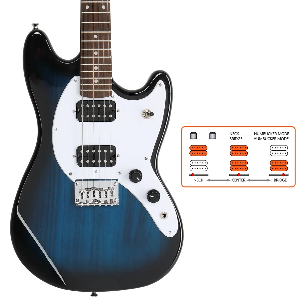 Hot Sale Glarry Full Size 6String H-H Pickups GMF Electric Guitar with Bag Strap Hot Sale Glarry Full Size 6String H-H Pickups GMF Electric Guitar with Bag Strap