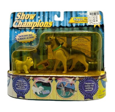 Show Champions German Shepherd Maltese 1997 Empire Magic Action Toy New