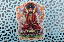 DGK Stevie Williams Zen Buddha Monk Gold Afro Z43A Vintage Skateboarding STICKER