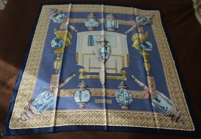 Hermes Seidenschal Hermesschal Authentic Hermesschal Damenschal Blauschal